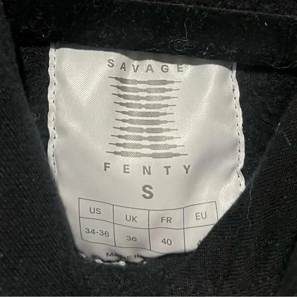 SAVAGE X FENTY- Black Slouchy Oversized Casual Hoodie Size S - Picture 4 of 4